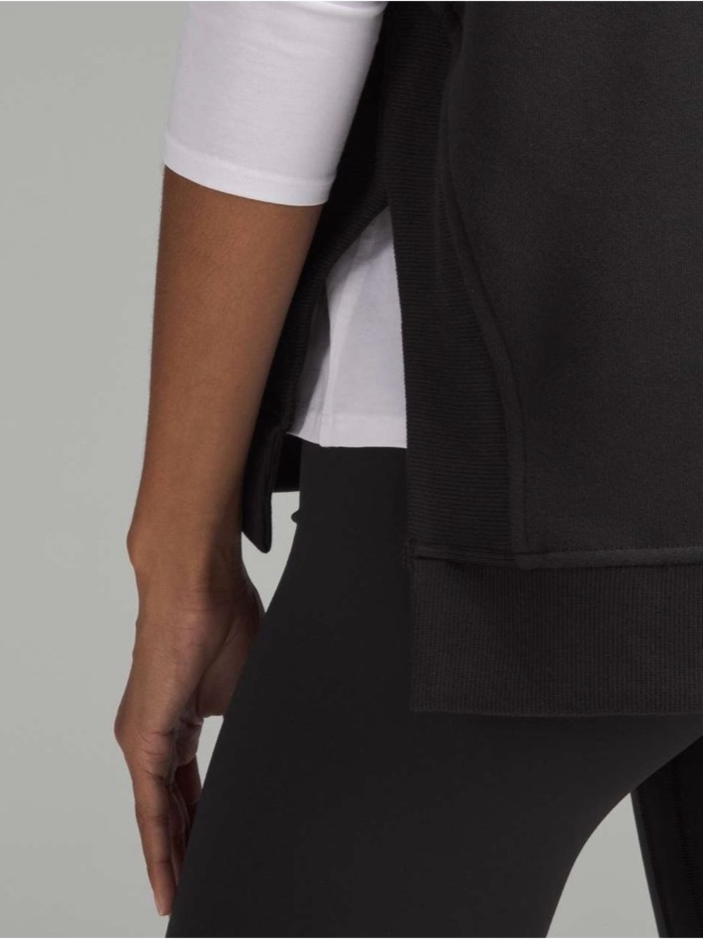 Lululemon Scuba Pullover Sleeveless Hoodie Black - Picture 3 of 8